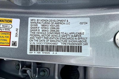 2024 Honda Accord Sedan EX