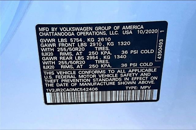 2021 Volkswagen Atlas 3.6L V6 SE w/Technology