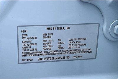 2021 Tesla Model Y Long Range